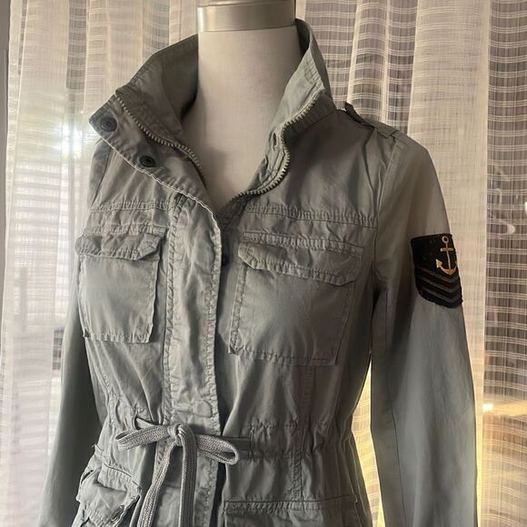 Therapy by Lane Crawford Full Zip Khaki Jacket Women’s Medium - Picture 3 of 7